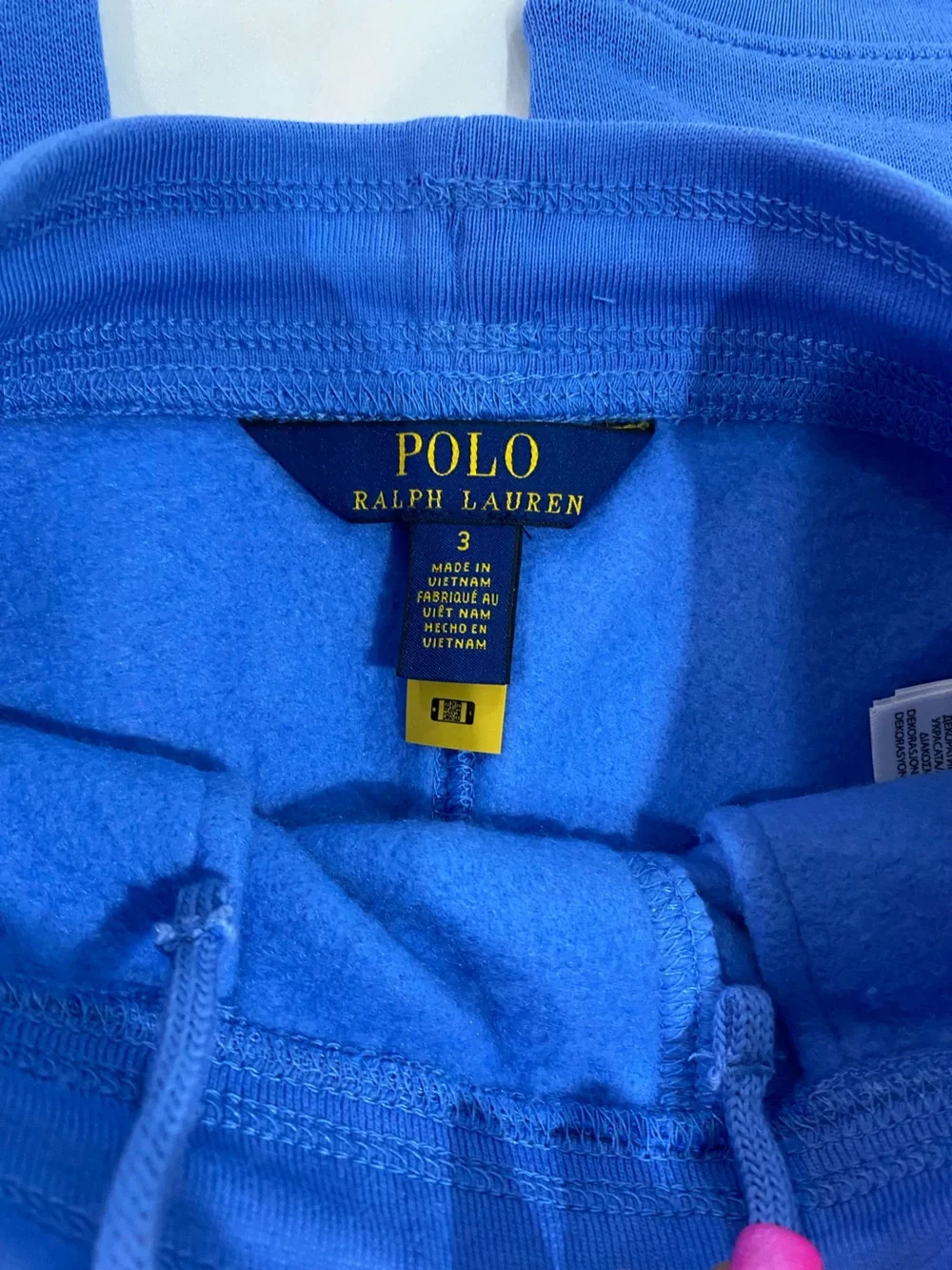 Ralph Lauren Light Blue Fleece Jogger Pants for Kids